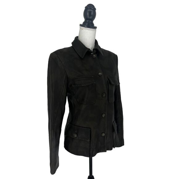 Coogi Australia Vintage Camo Leather Blazer Jacket - Picture 7 of 11